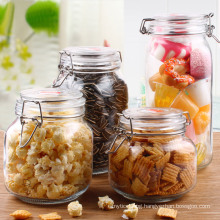 House & Home Glass Jar with Clip Lid. 2L Capacity Makes Keeping Gains, Dry Foods